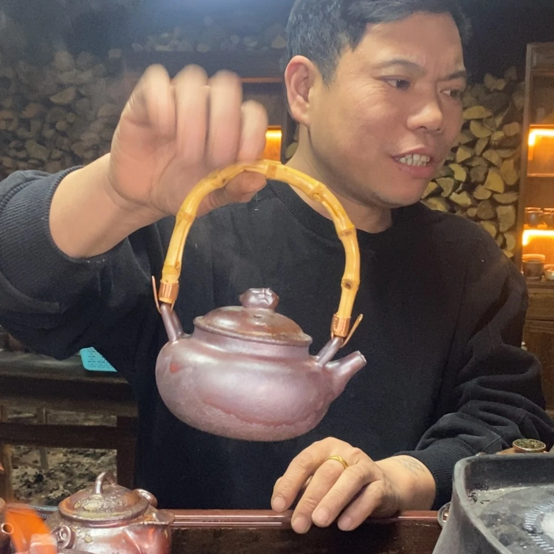 紫砂柴烧紫砂壶壶