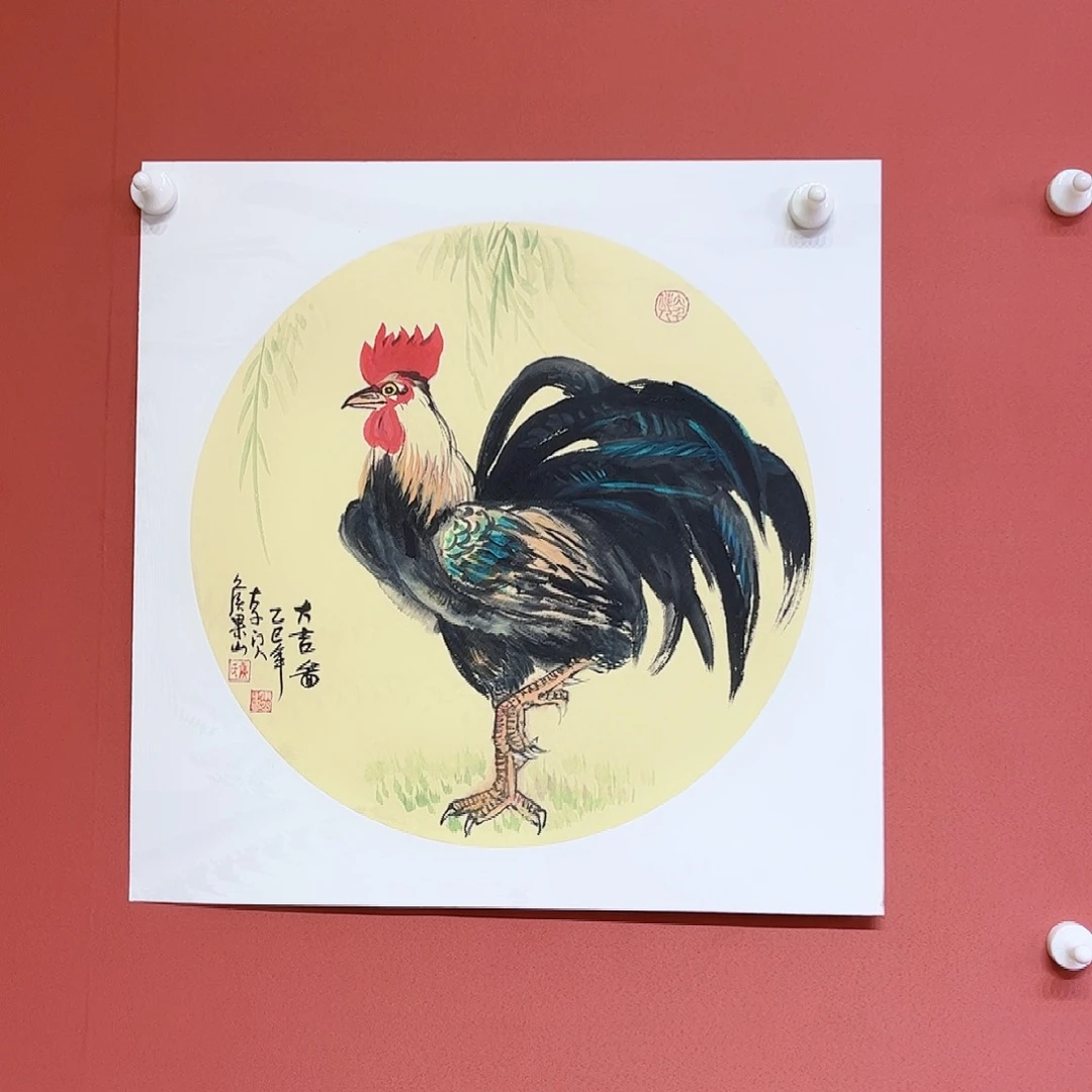 国画侯果山老师亲笔手绘作品朵