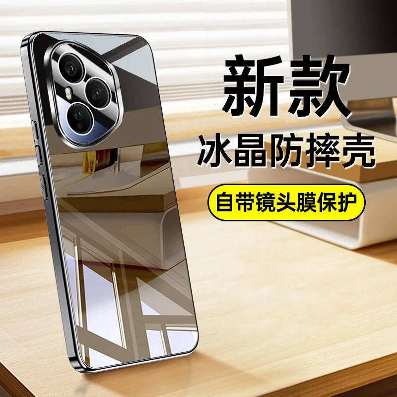 新款适用荣耀400手机壳honor400pro冰晶玻璃镜头全包保护套防摔壳