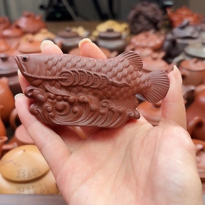 茶壶紫砂鱼跃龙门龙门