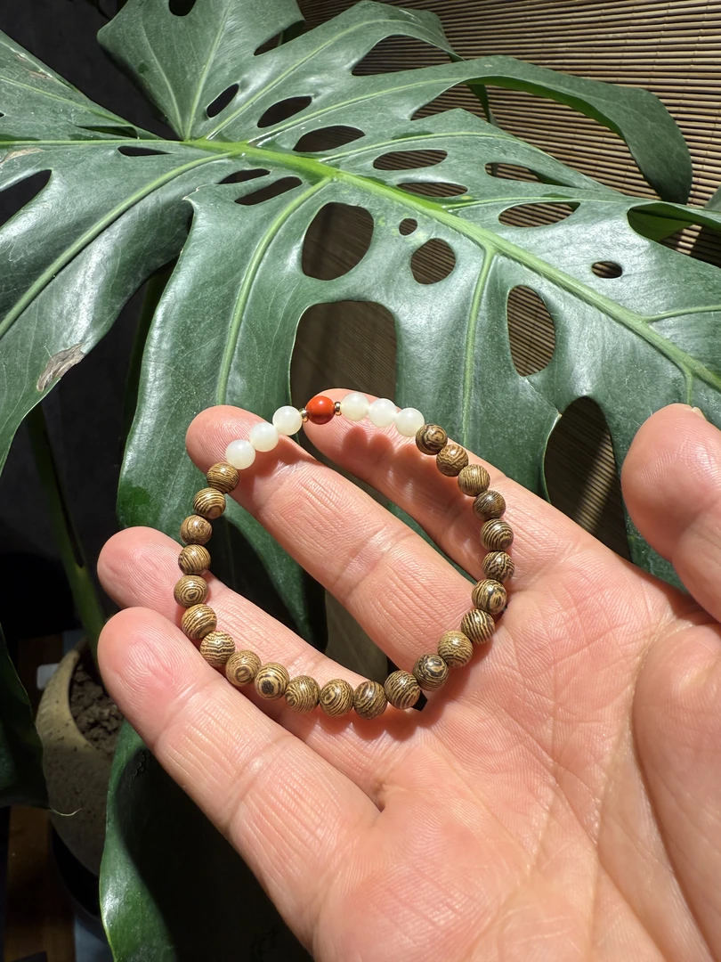 开播福利鸿运当头66大顺【6mm和田玉手串】6颗圆珠白玉新疆和田玉