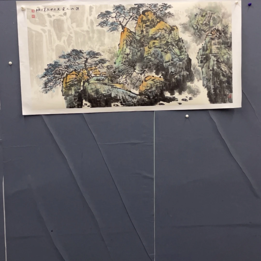 国画相**榄四尺作品山水11111