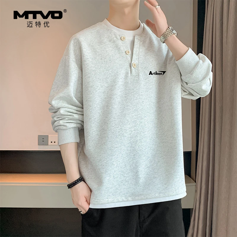 MontVoo/迈特优秋季时尚流苏宽松型潮流长袖百搭卫衣常规5503A