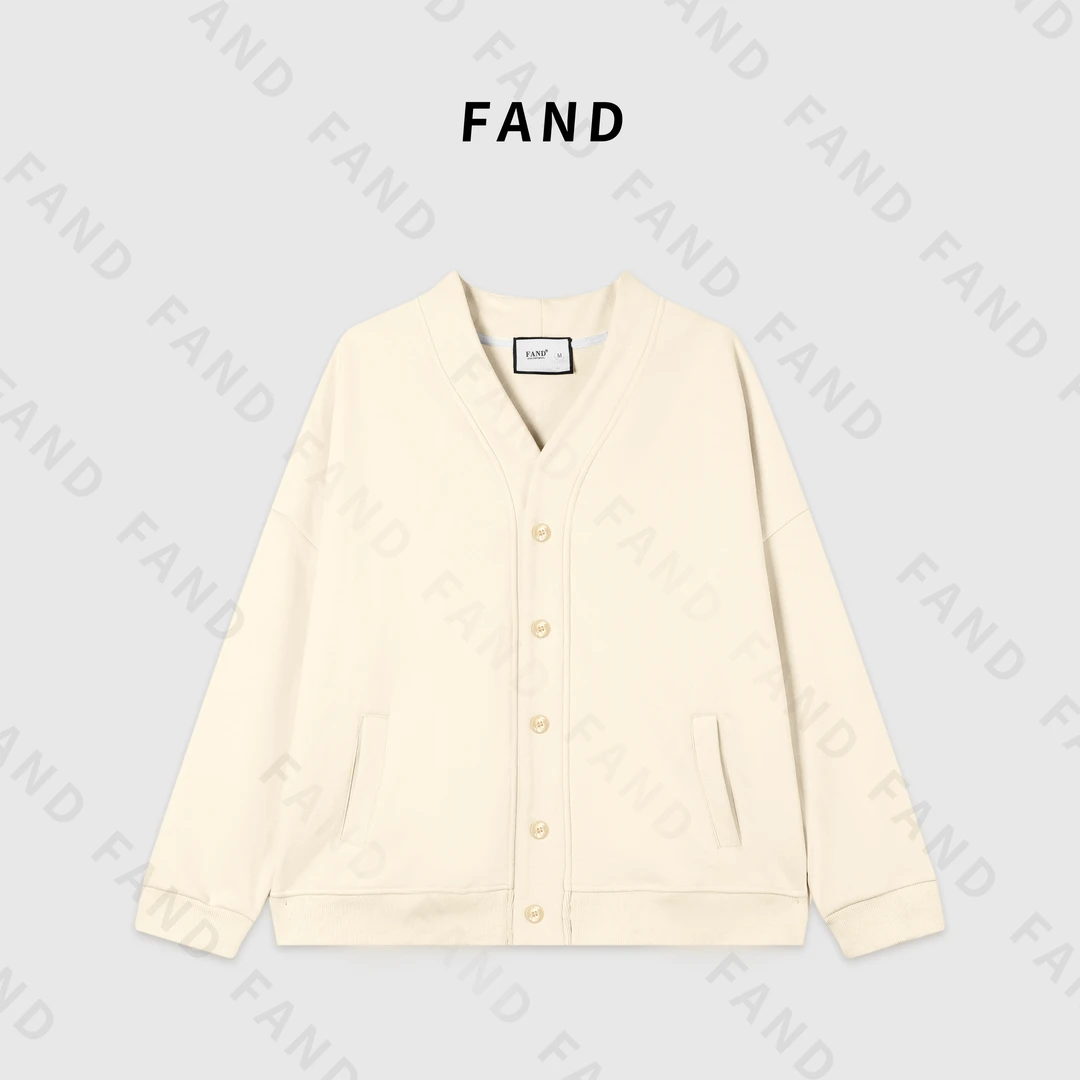 FAND依依【NP】春秋情侣装气质V领开衫外套时尚宽松早秋上衣