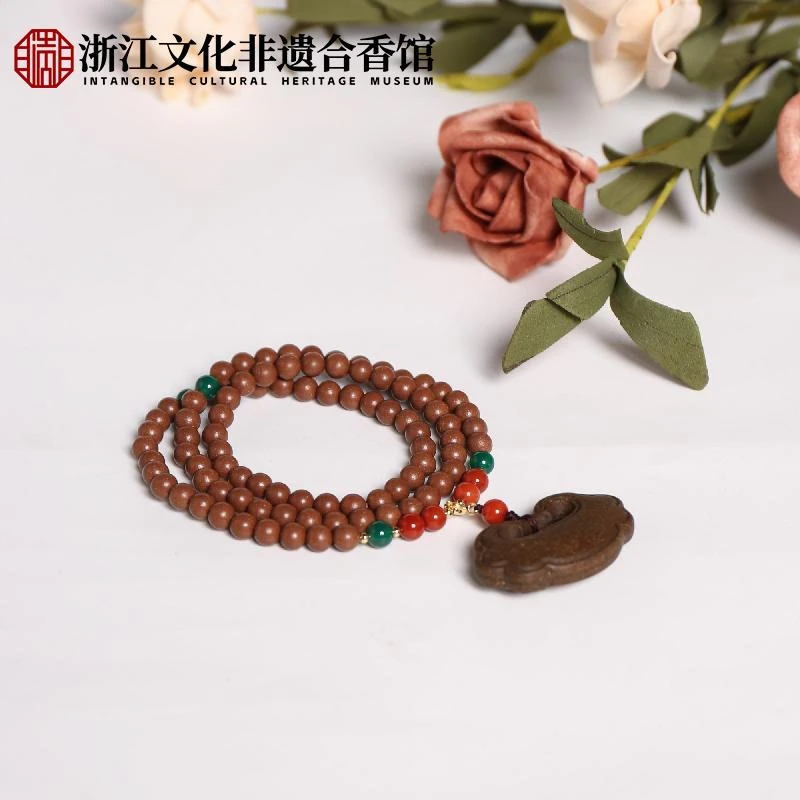 【非遗合香】合香珠 鹅梨帐中香6mm脖挂 ZJ0418