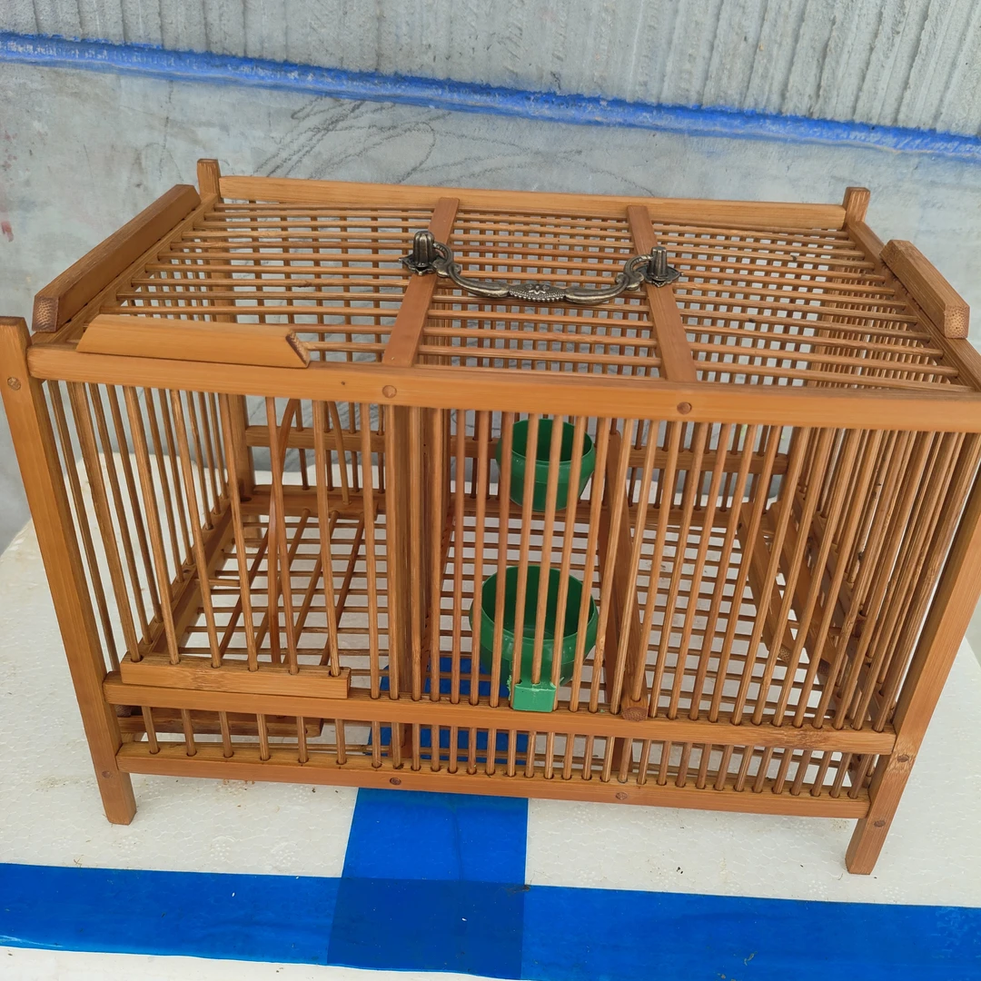 黄豆鸟笼绣眼鸟一格踏笼长25.5宽17高18