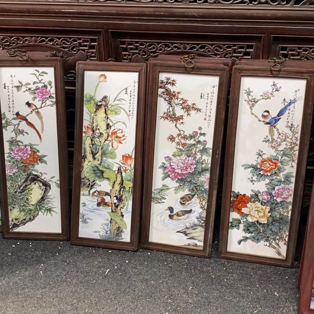 瓷片55*21*4 景德镇瓷板画柴窑烧制