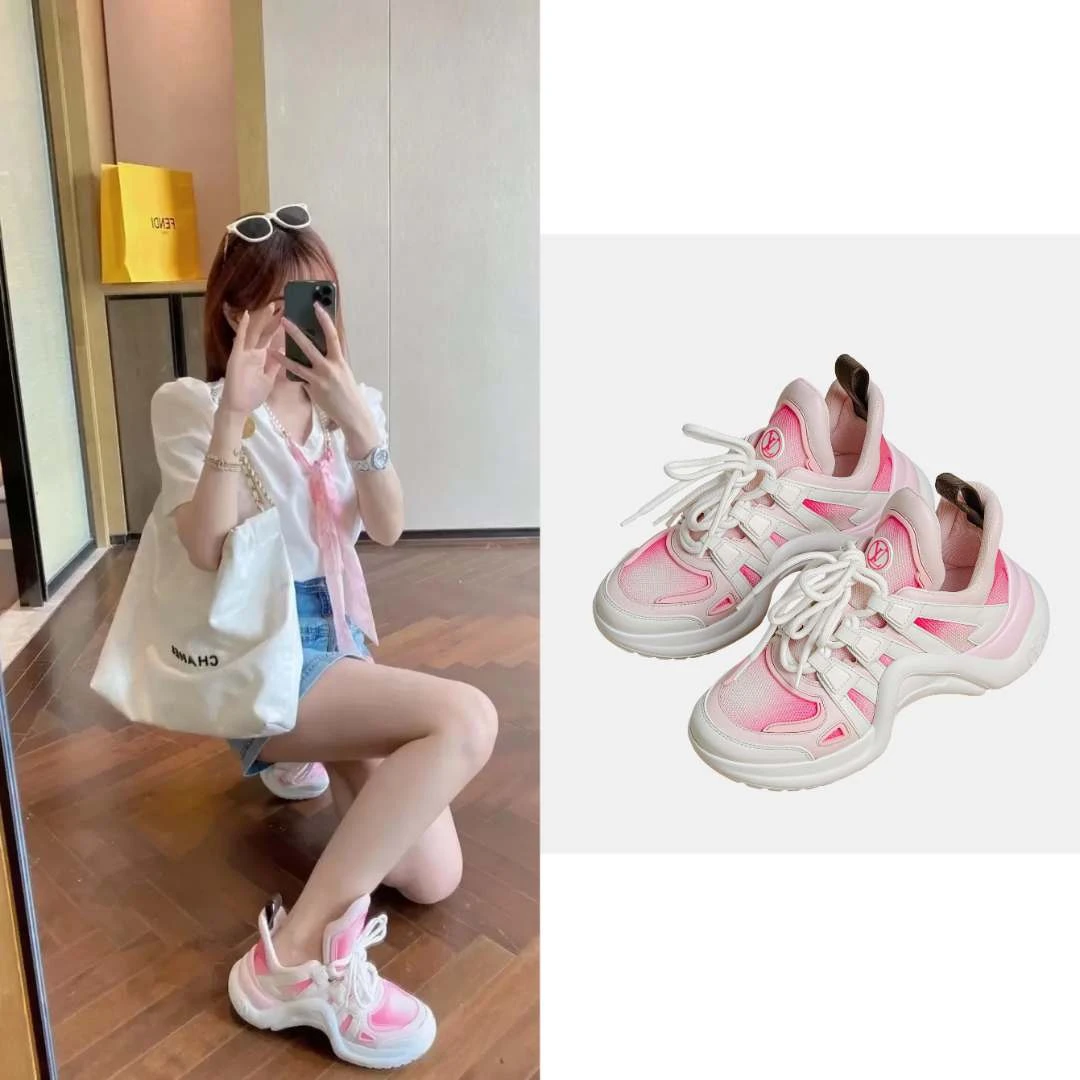 未使用 LouisVuitton/路易威登 女士印花运动老爹鞋 35码 L1701