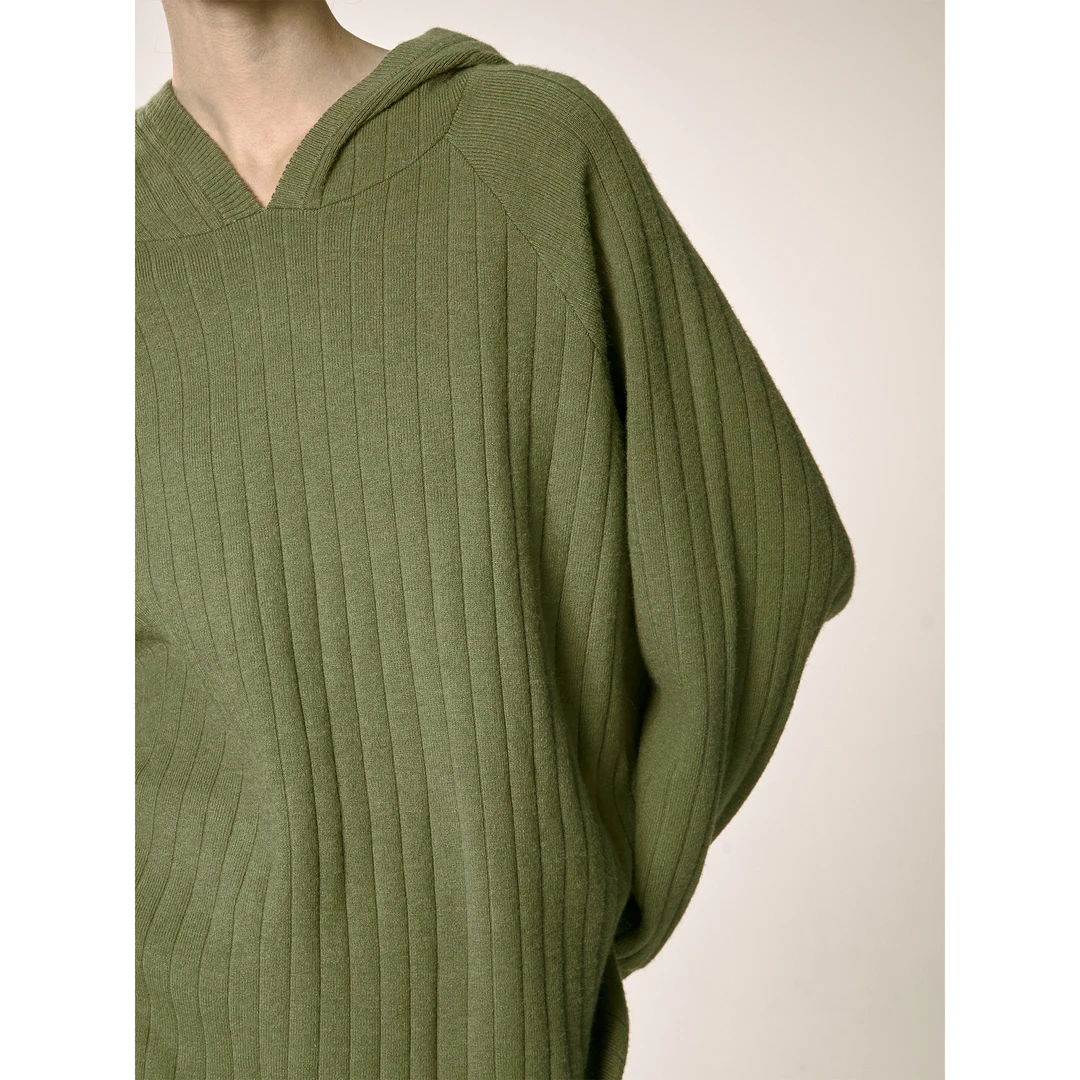 KiKat /"会呼吸的"连帽条纹毛衫轻盈软糯套头针织衫