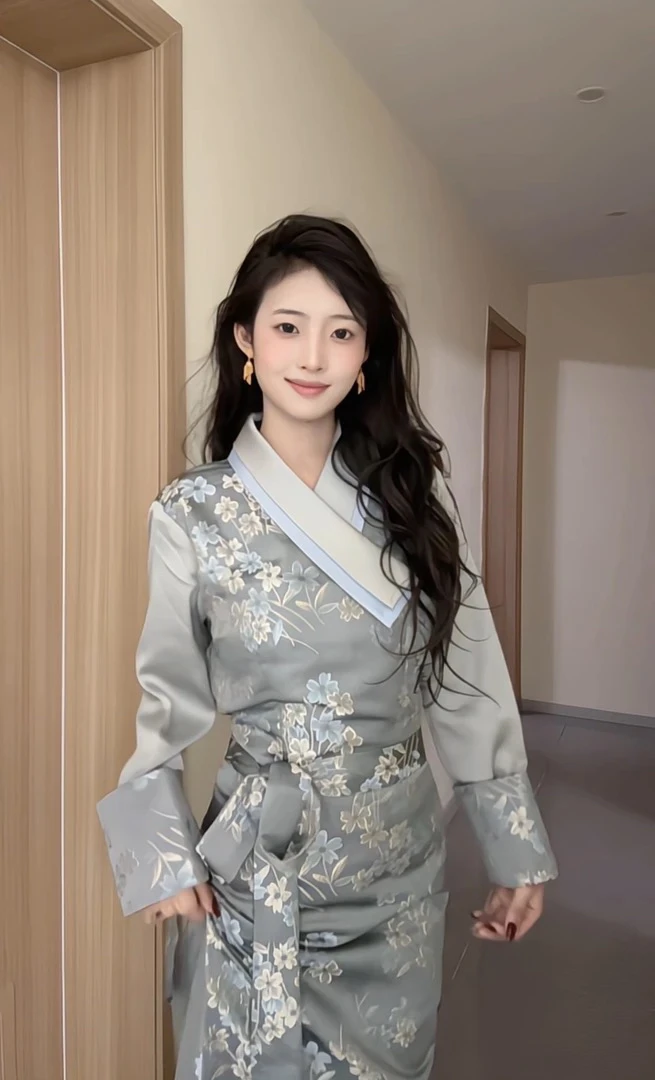 德吉吉 | 夏日来信-时尚复古藏式博拉裙女夏季修身显瘦演出气质连