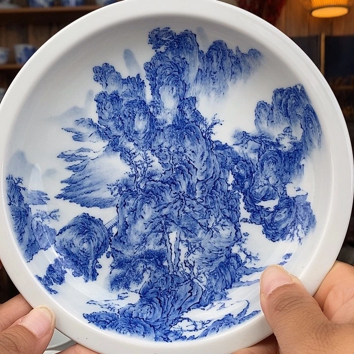 杯虎城大盘手工绘画