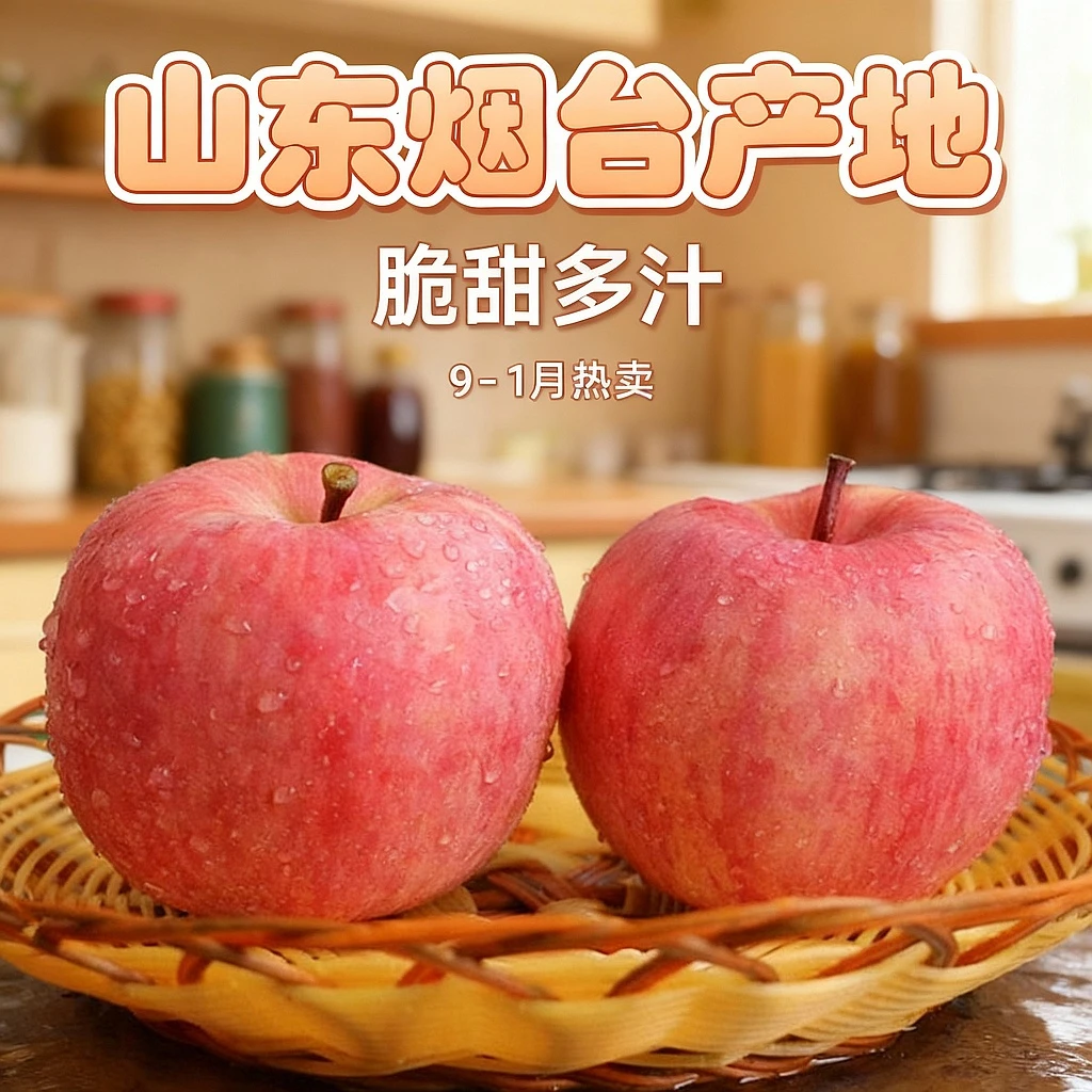 苹果红富士苹果产地直发带箱5斤整发【7到9个苹果之间】
