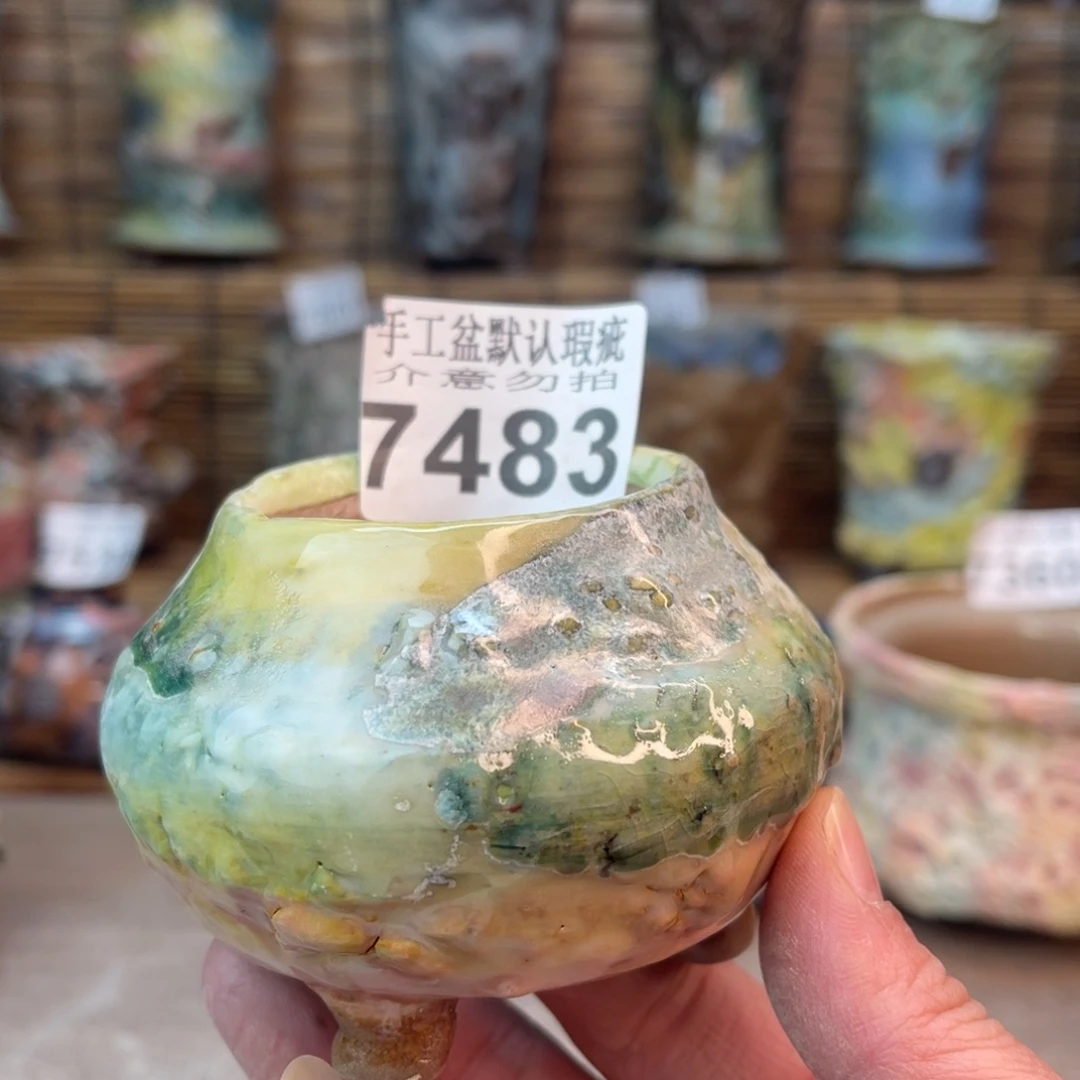 手工花盆默认瑕疵完美者勿拍