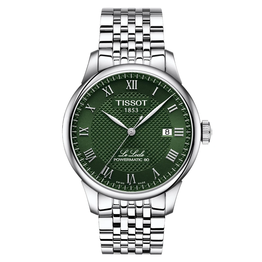 99新 Tissot/天梭 力洛克/臻耀/男机械绿盘/T006/公价5500/39.3MM