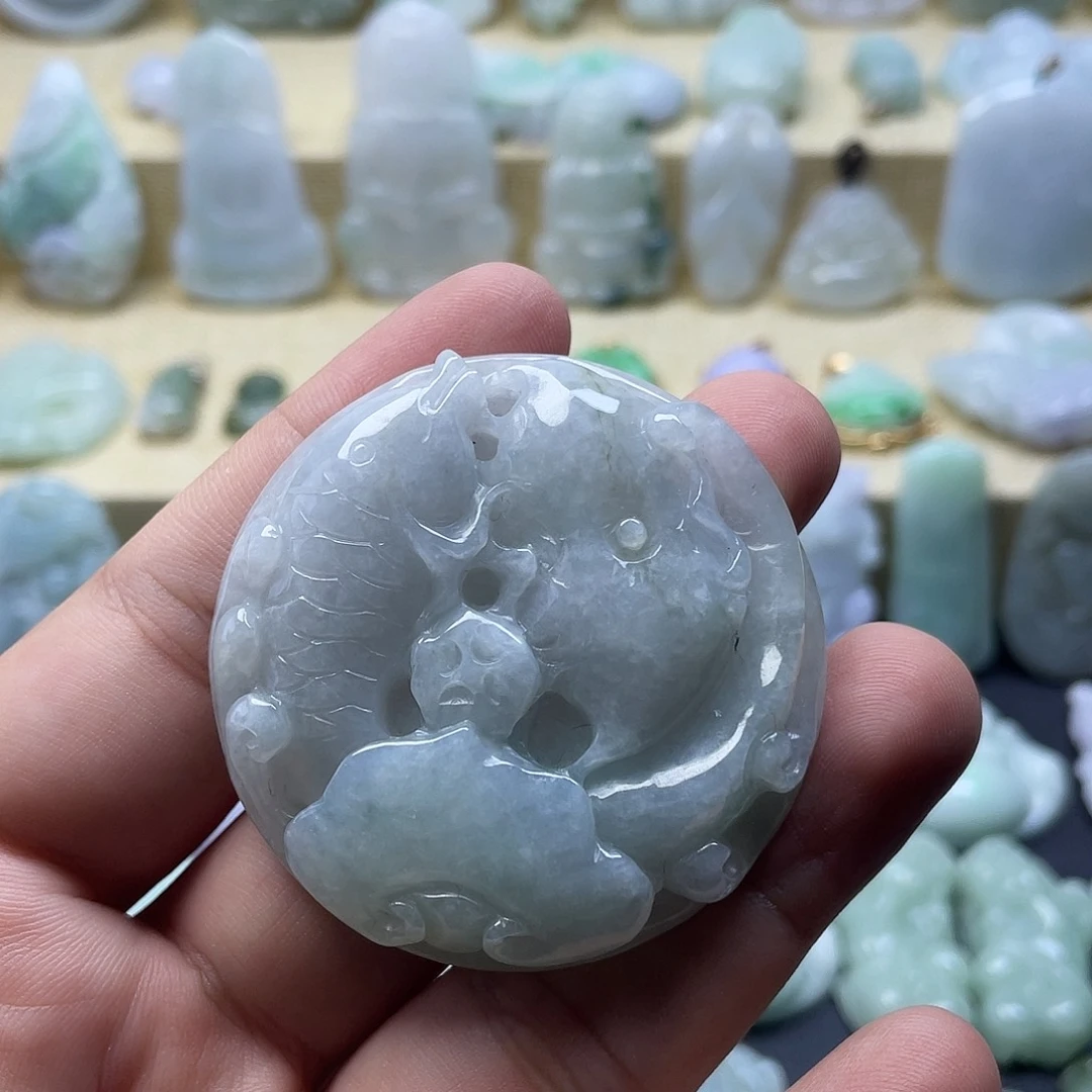 颈饰未镶嵌翡翠纯天然翡翠