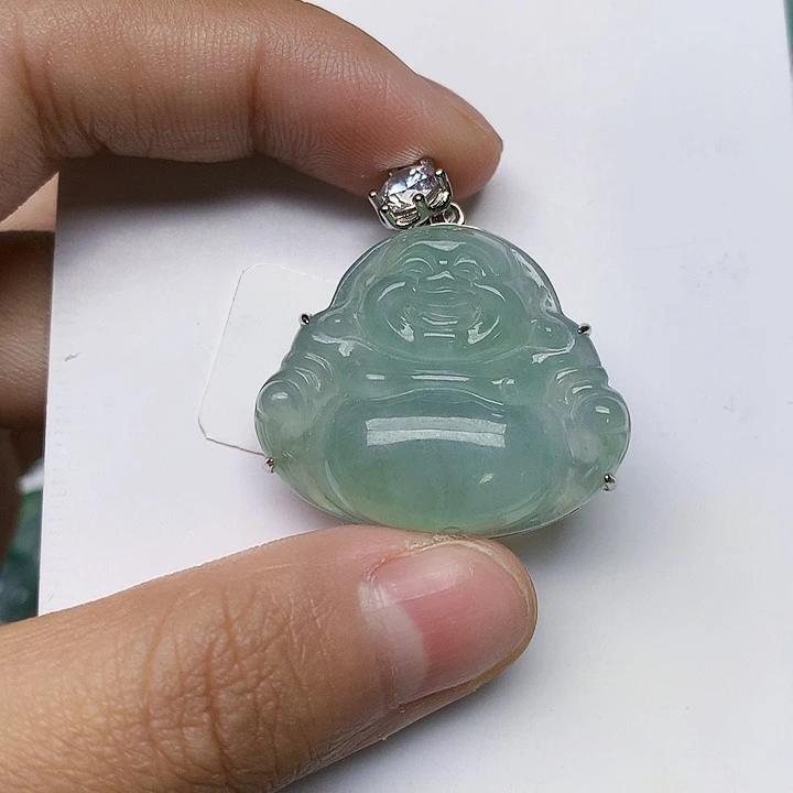 颈饰银S925镶嵌翡翠天然翡翠