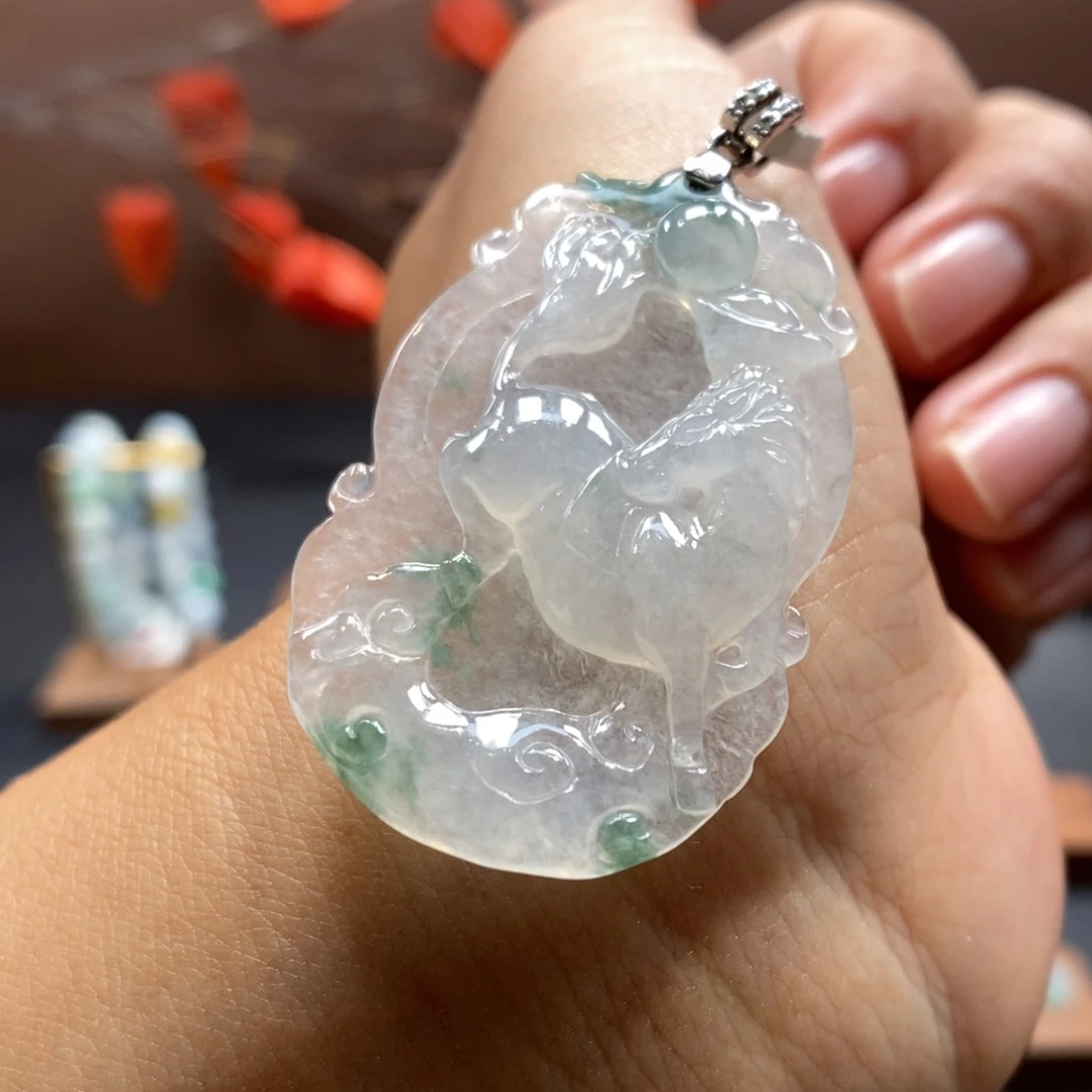 【闪购商品】颈饰银S925镶嵌翡翠13