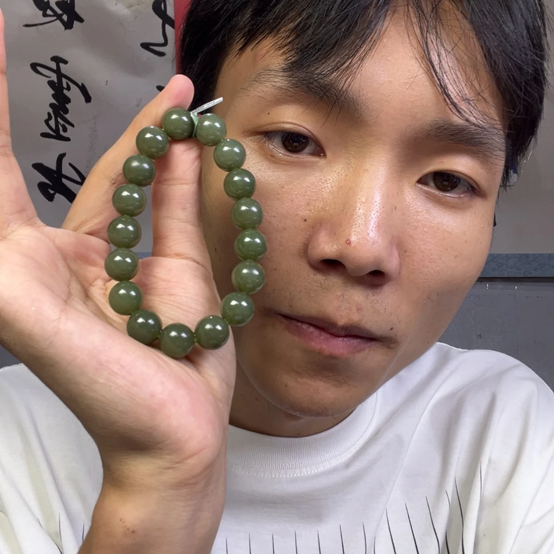 颈饰未镶嵌和田玉多样性新疆沙枣青卡12高端手串