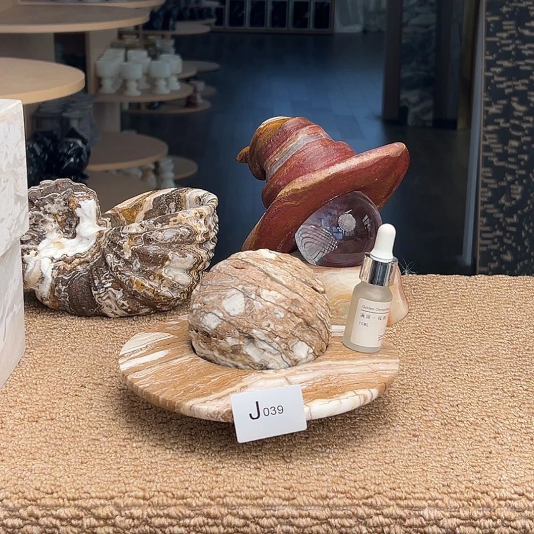 石材039星球香薰摆件