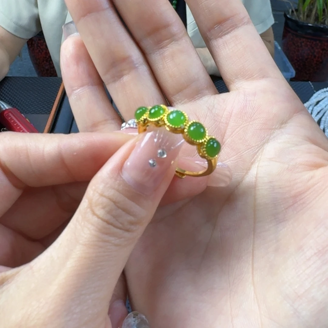 和田玉（碧玉）戒指合金