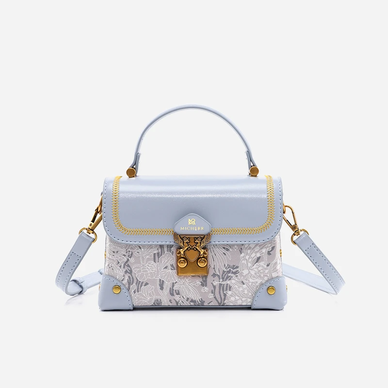 时尚休闲百搭女士手提斜挎小包529703雾蓝