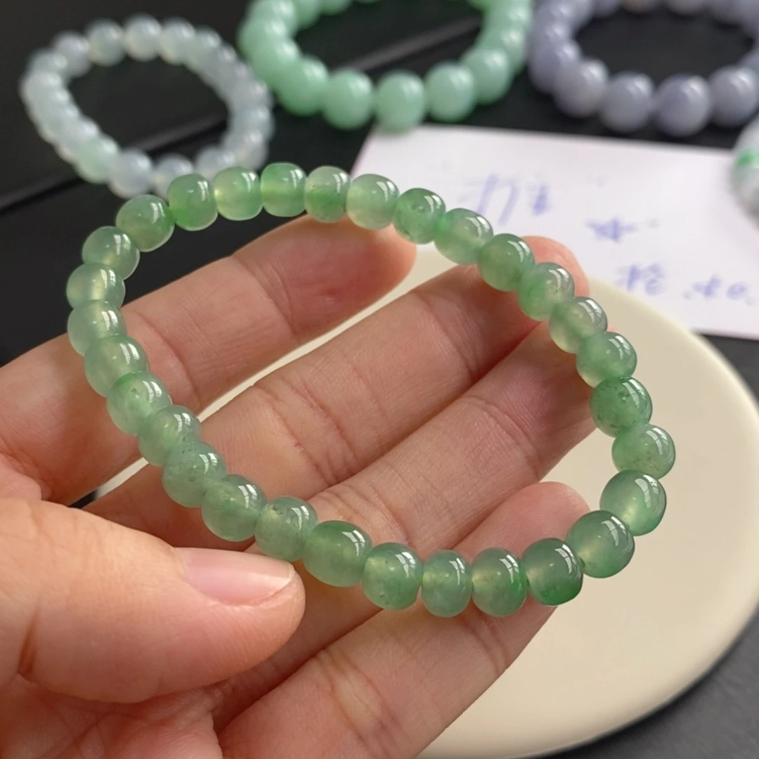 翡翠未镶嵌手链卡6.6-6.9