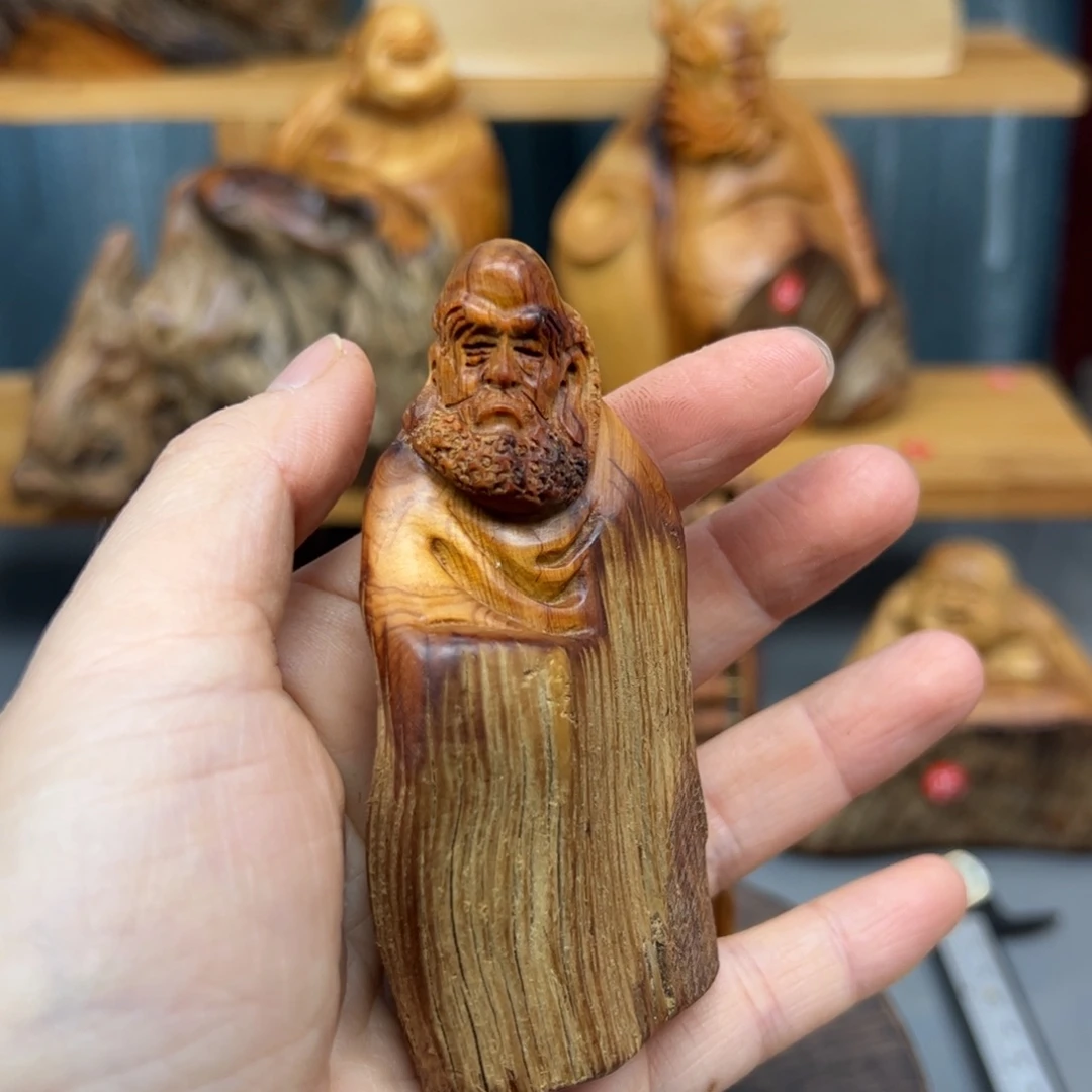 柏木崖柏木摆件手把件，24