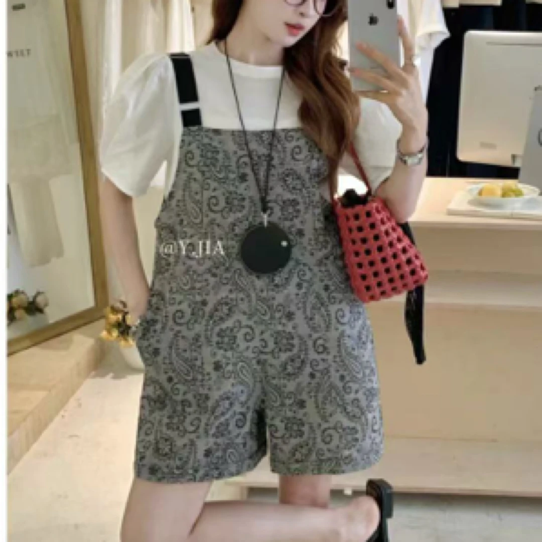 欧货时尚套装连体韩版百搭吊带时尚套装短裤