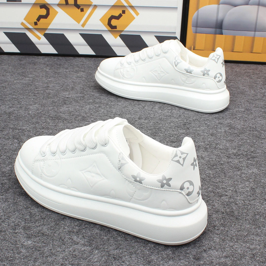 高端正品潮牌】潮流印花小白鞋男女新款厚底情侣款低帮板鞋休闲鞋
