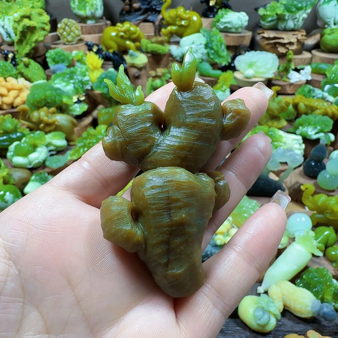 蛇纹石玉未镶嵌手把