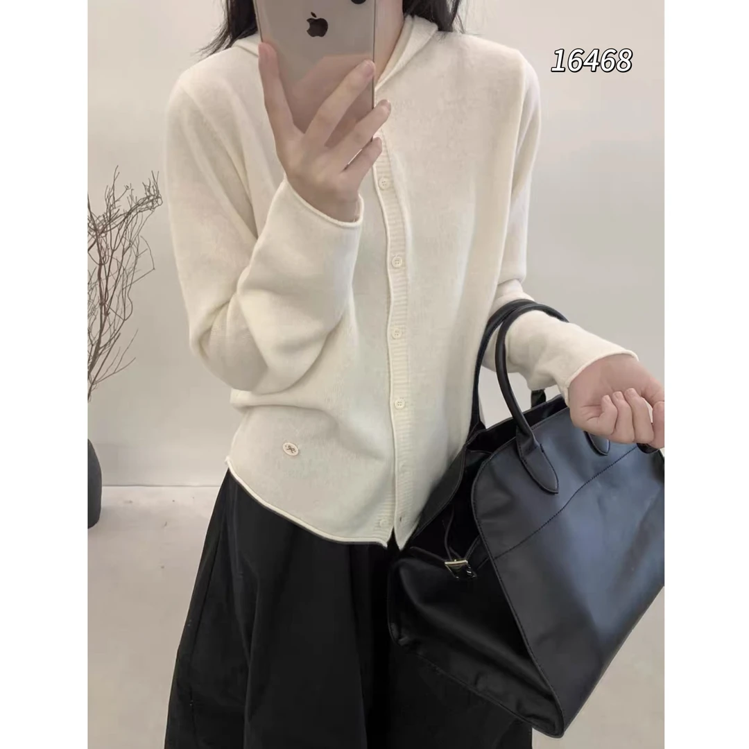 16468（部分无水洗唛，介意慎拍）CHUXUN新款连帽款针织开衫