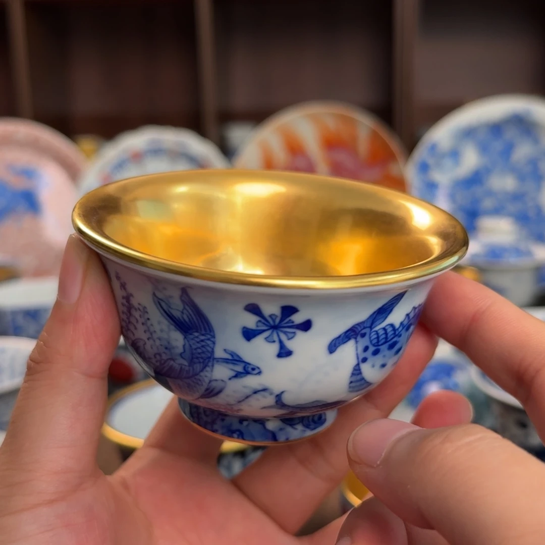 辣***单纯手工手绘陶瓷茶具