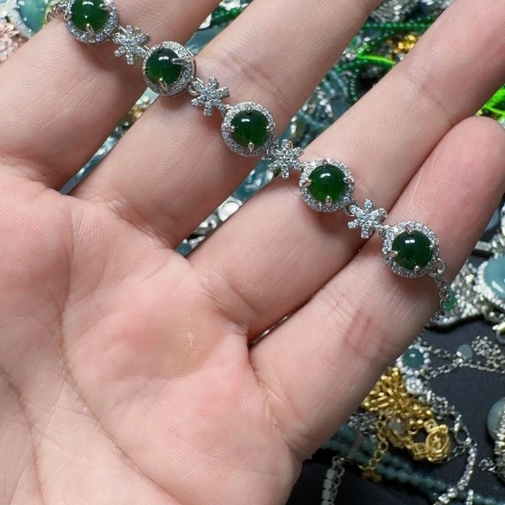翡翠未镶嵌颈饰天然Ａ货翡翠放漏