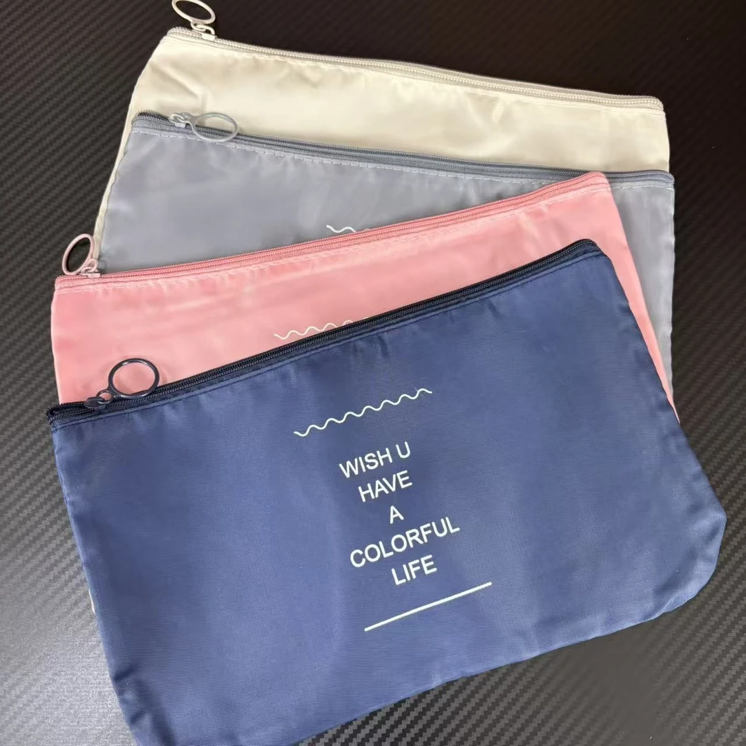 发5个【26.5*16有无印花随机】圆扣防水袜子收纳袋