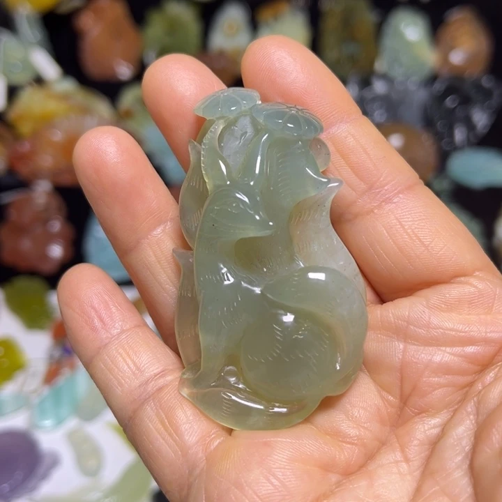 蛇纹石玉未镶嵌吊坠(赠链)