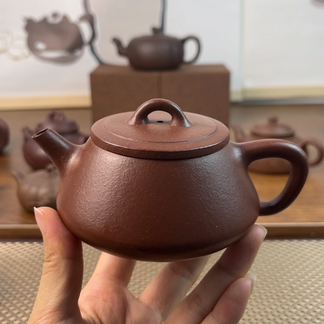 茶壶紫砂手工制作紫泥半手200c