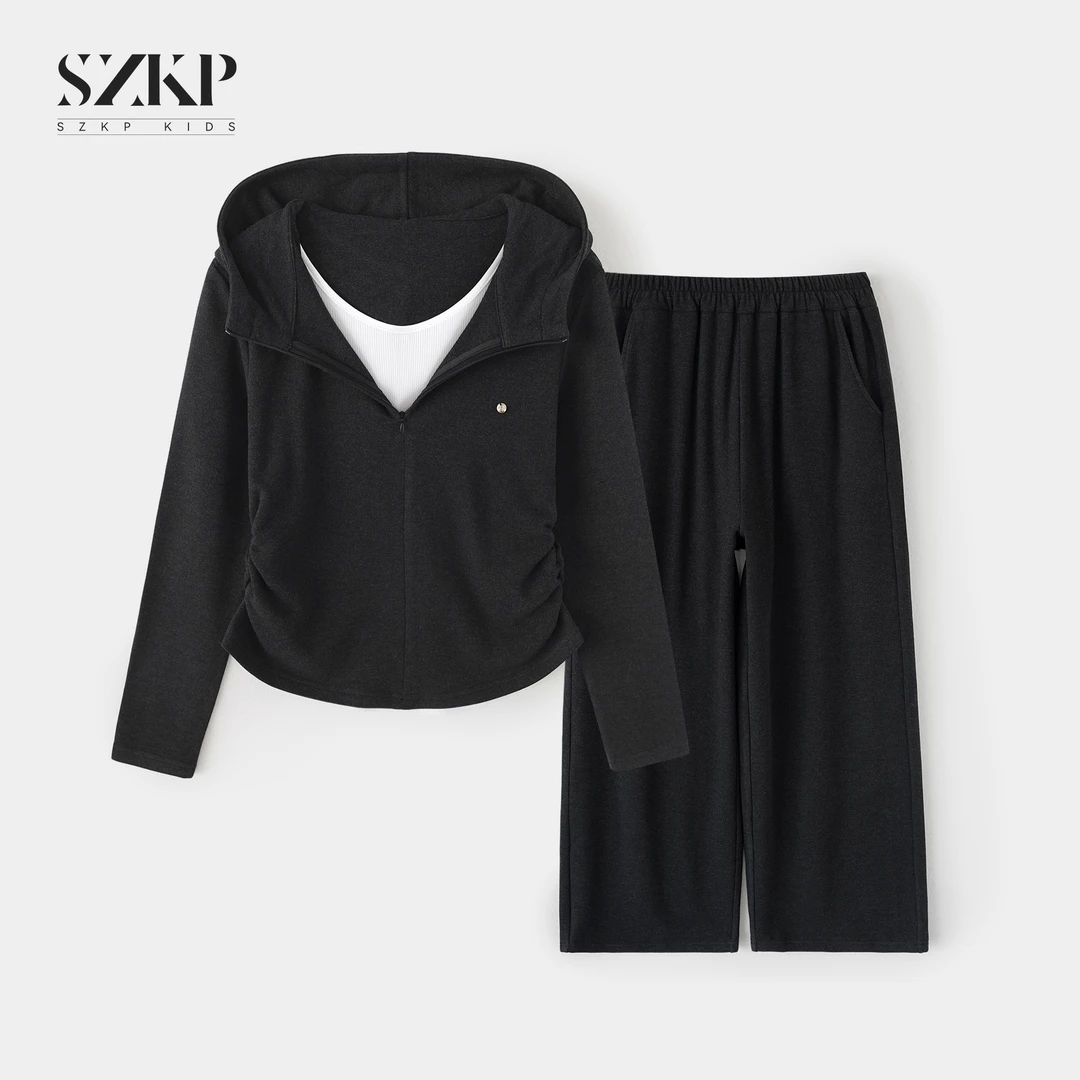 SZKP秋季新款女童装休闲两件套中大童时尚洋气儿童套装BGTQ553317