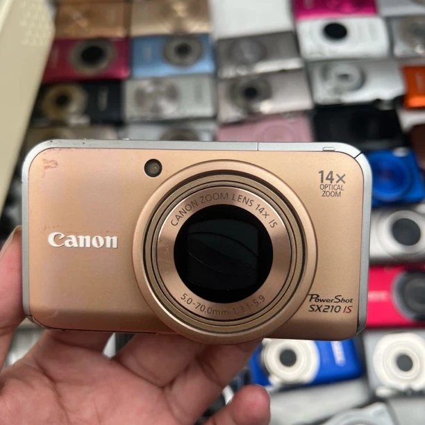 95新 Canon/佳能 SX210金色微瑕特价 配件齐全no退换