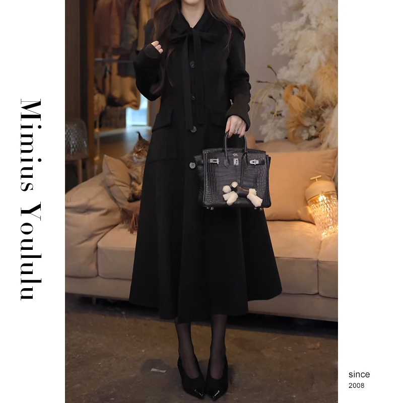 【mimius】七七 复古名媛呢大衣 F11025