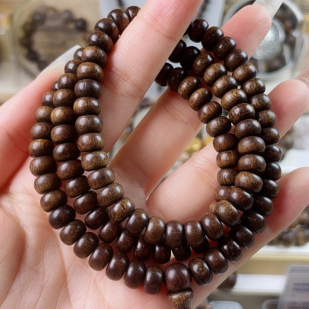 沉香手串富森红土沉窖藏古董玉华瘤疤0.8×108