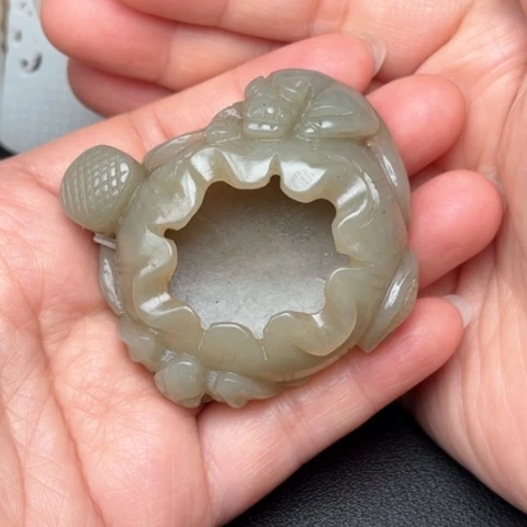 和田玉挂件未镶嵌金*位