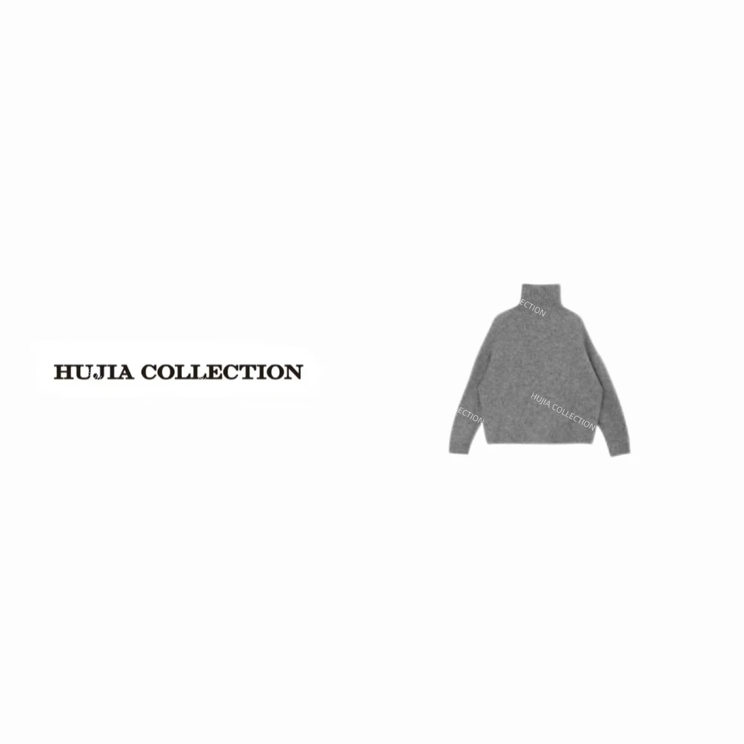 HUJIA 张张丨“暖绒时光”2025秋季新品套衫堆堆领毛针织衫zw0003
