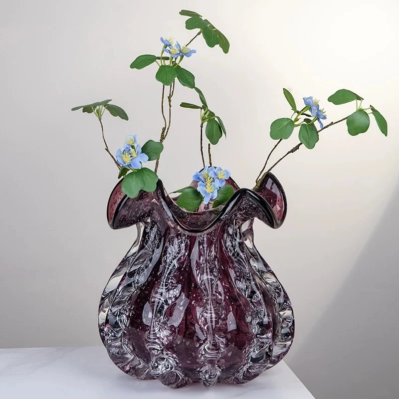 【20cm高】私花优选【紫色钱袋子】ZJFH花瓶琉璃摆件