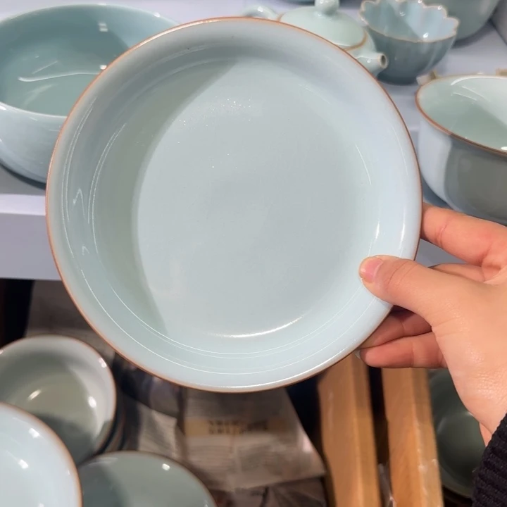 微瑕天青18尺寸餐盘