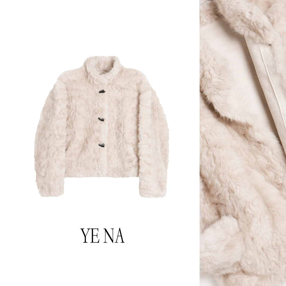 【小白】欧韩冬季加厚立领宽松百搭短款毛绒保暖外套SY882