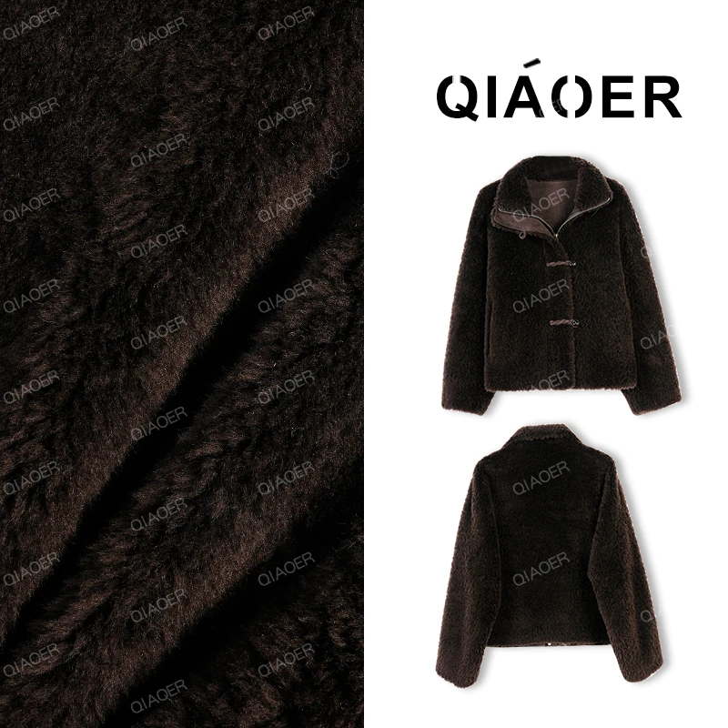 乔儿定制【泰迪】100绵羊毛轻奢高级皮草短外套女冬季时尚翻领上衣
