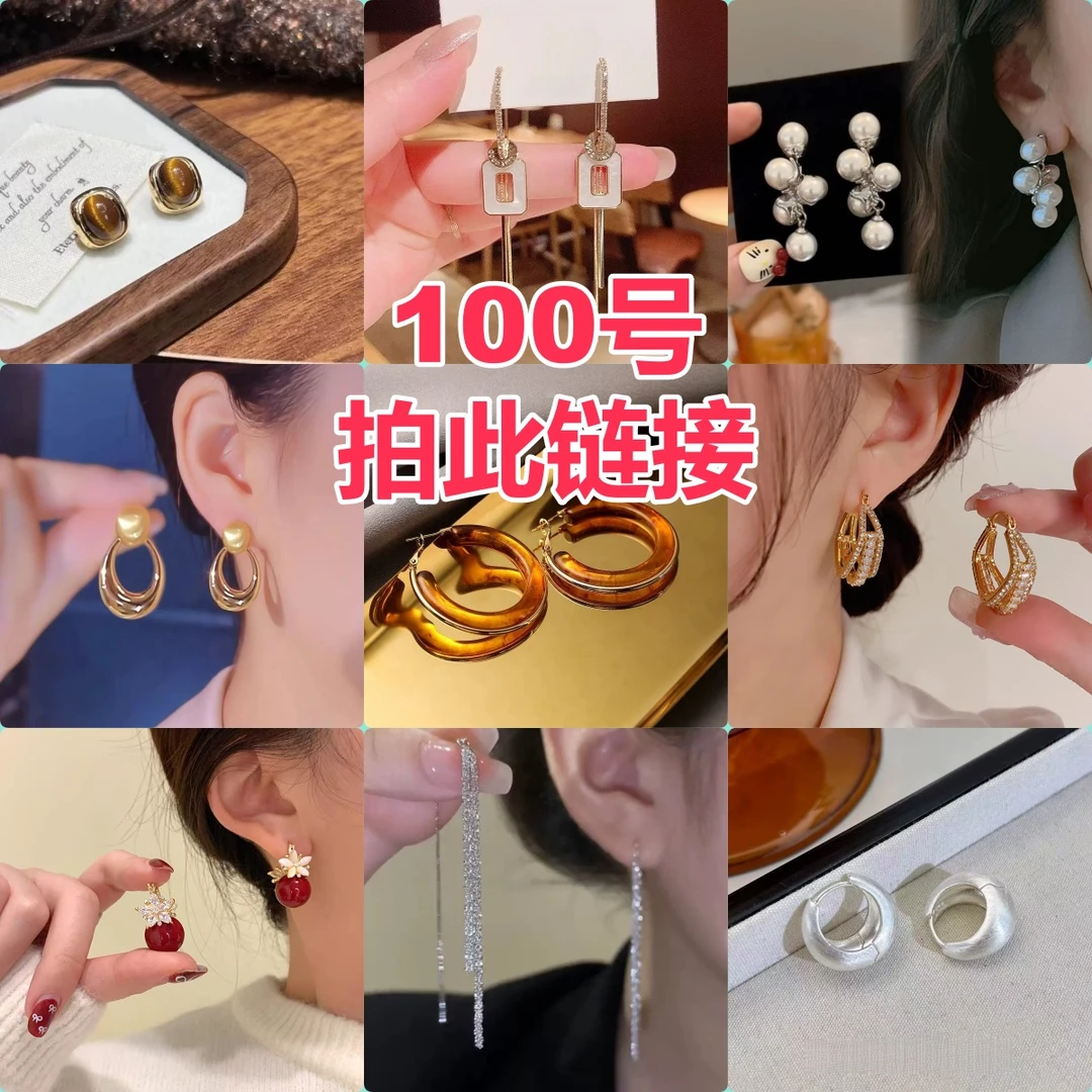铜合金耳饰 【N100】2025爆款气质轻奢百搭简约精致网红设计师耳