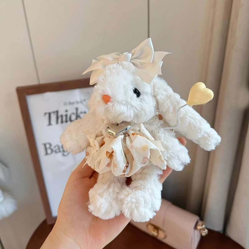气球小熊裙可爱垂耳兔毛绒挂件圣诞毛绒钥匙扣包挂饰礼物包挂件JY