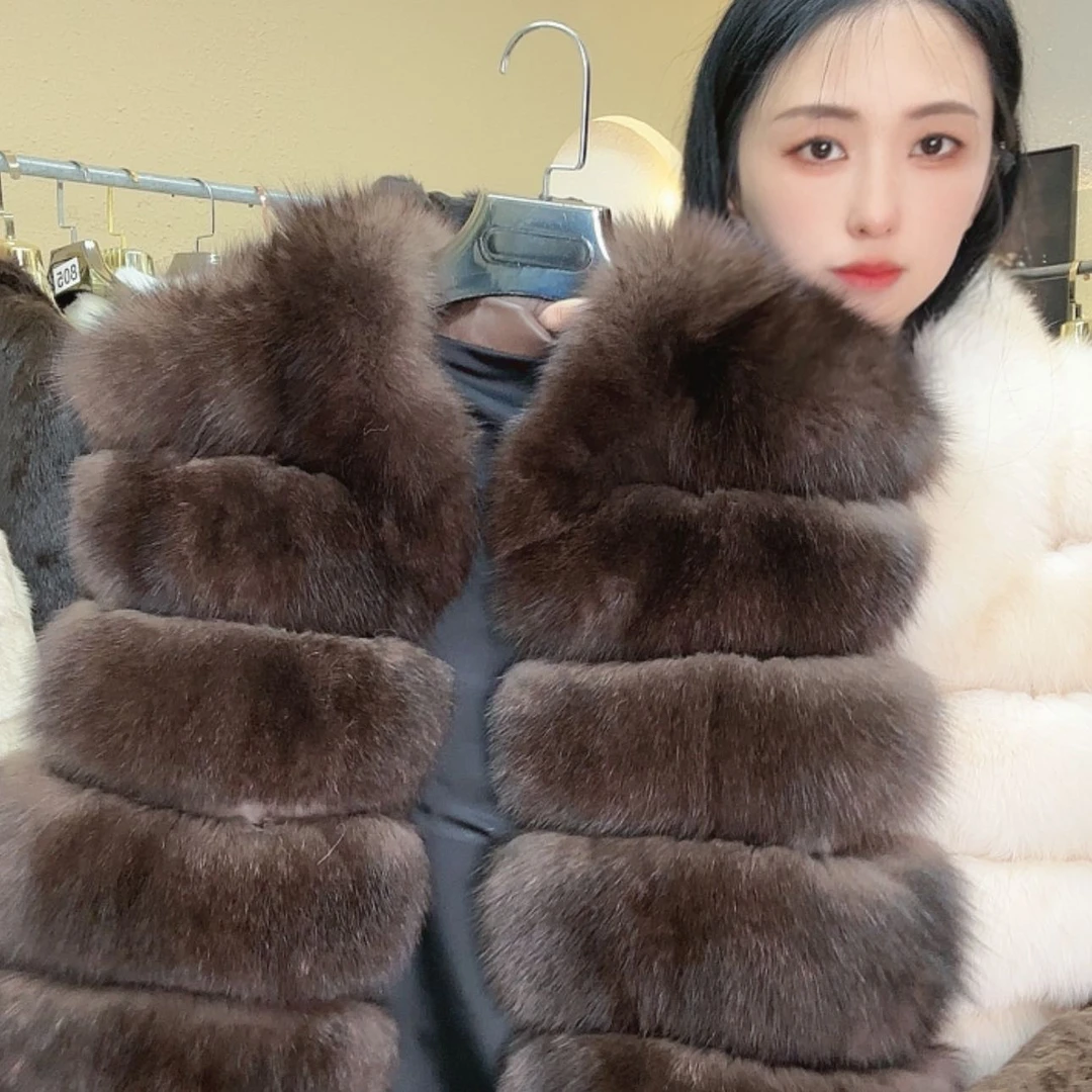【闪购商品】狐狸毛皮外套