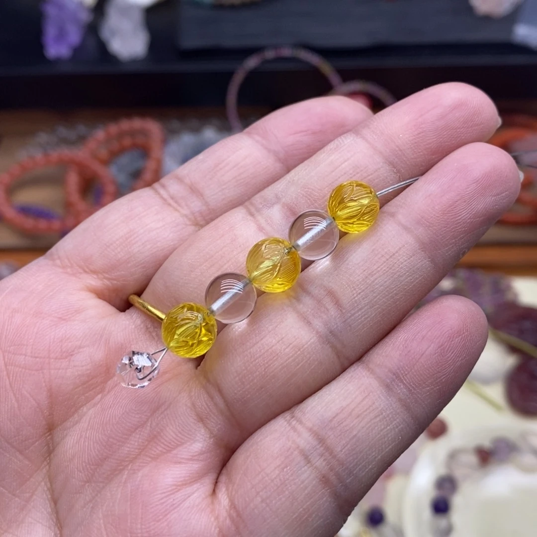 未镶嵌蜜蜡裸石莲花珠卡8